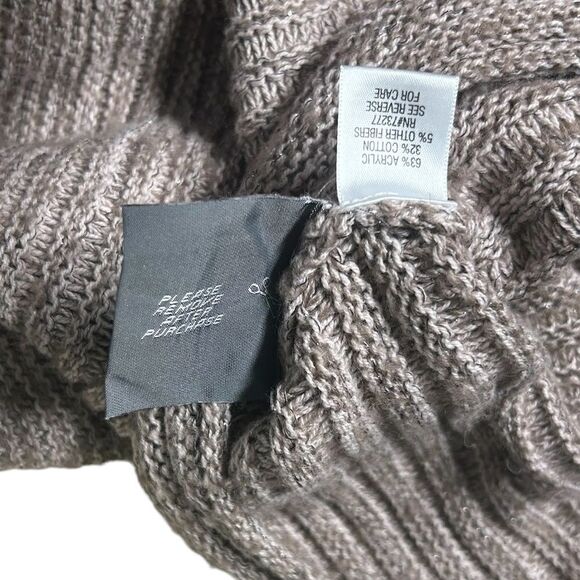 Simply Vera Vera Wang Oatmeal Turtleneck Sweater Cozy Winter Neutral Knit Chic - Picture 6 of 6